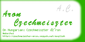 aron czechmeiszter business card